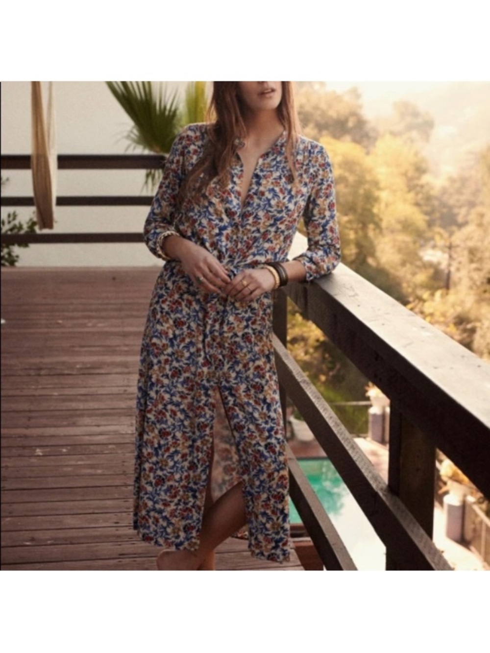 Sezane Floral Clemence Dress